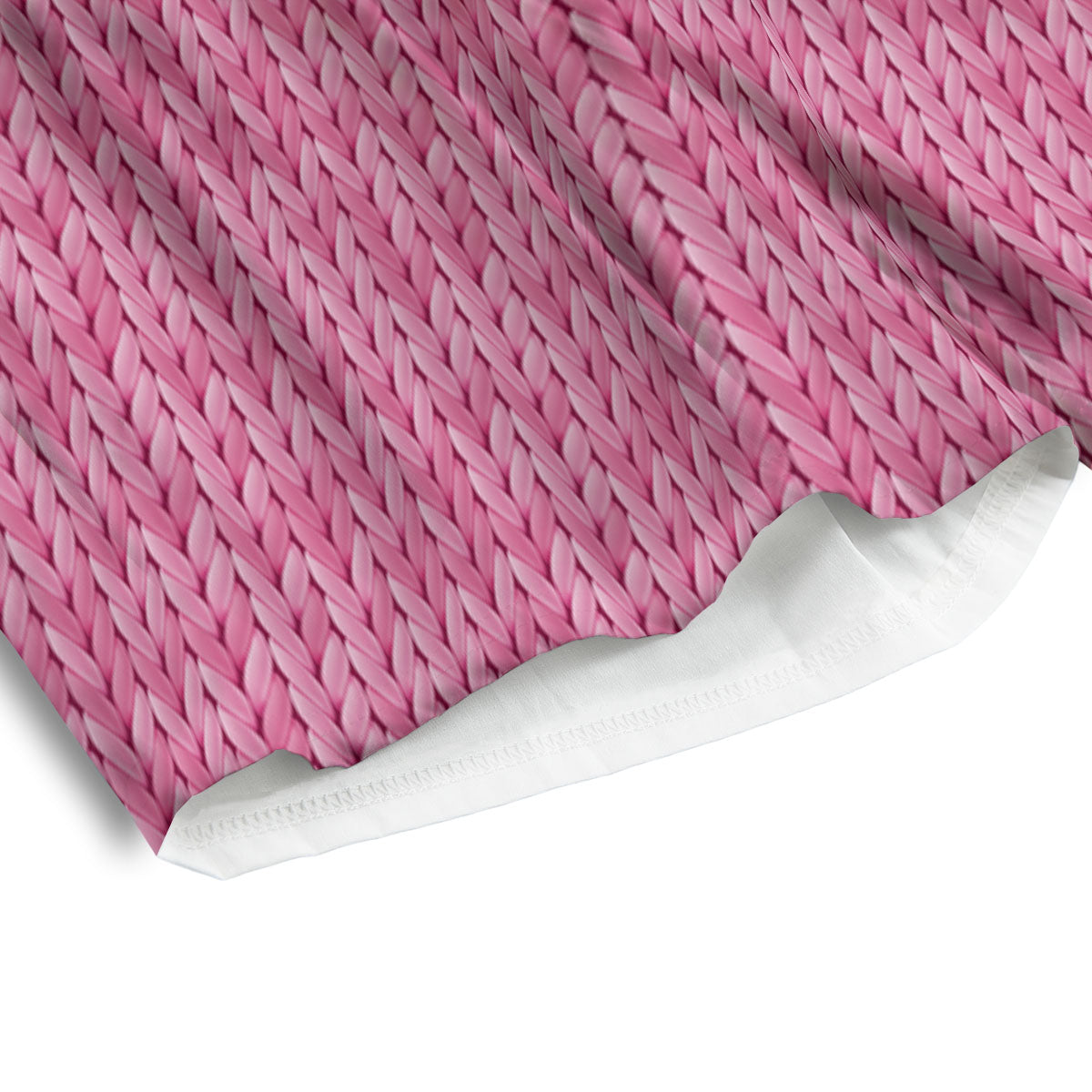 Knitted Pink Print Pattern Men's Athletic Shorts