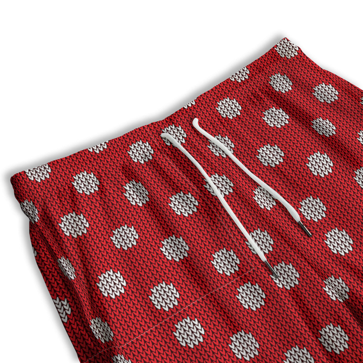 Knitted Polka Dot Print Pattern Men's Athletic Shorts