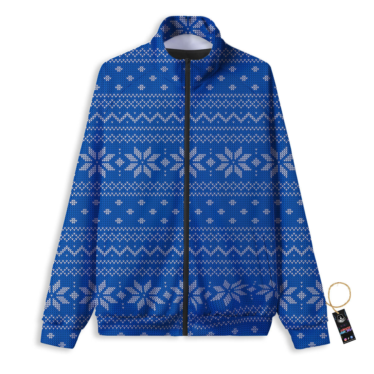 Knitted Polka Dot Print Pattern Track Jacket-grizzshop