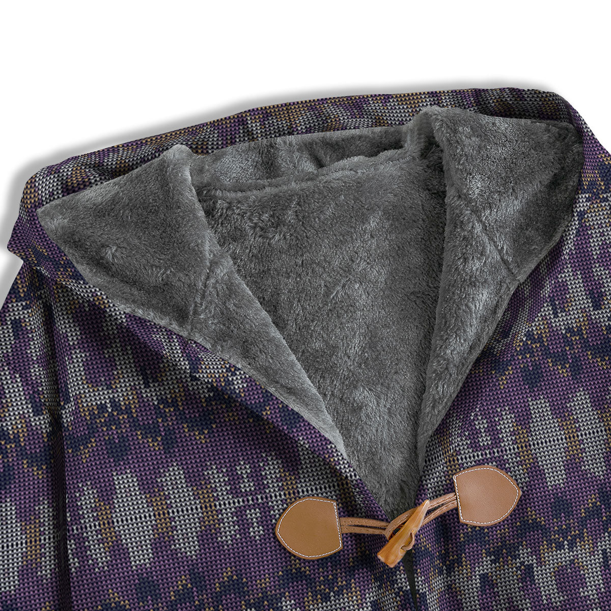 Knitted Ribbon Purple Print Pattern Men's Windbreaker Jacket-grizzshop