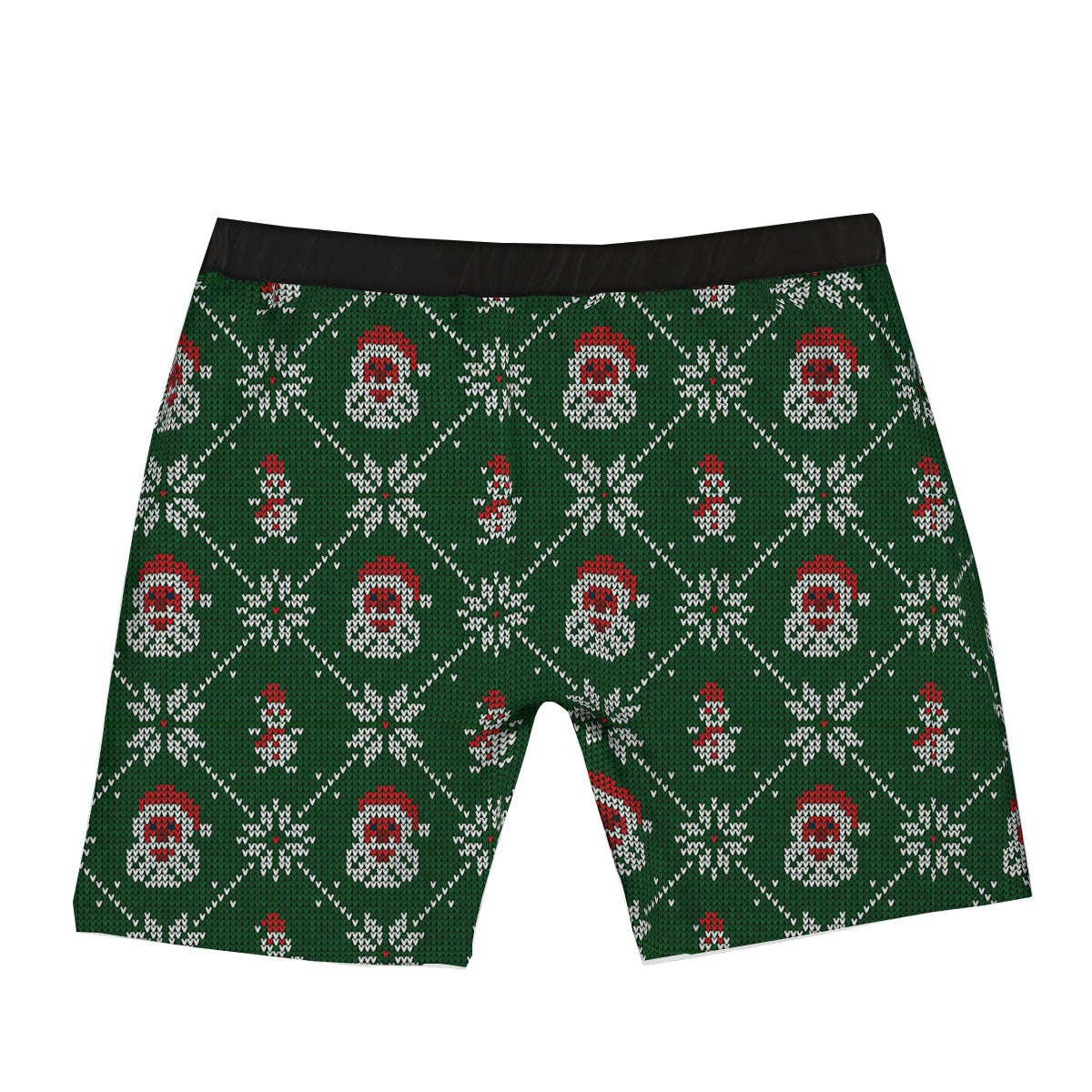 Knitted Santa Claus Print Pattern Boxer Briefs-grizzshop
