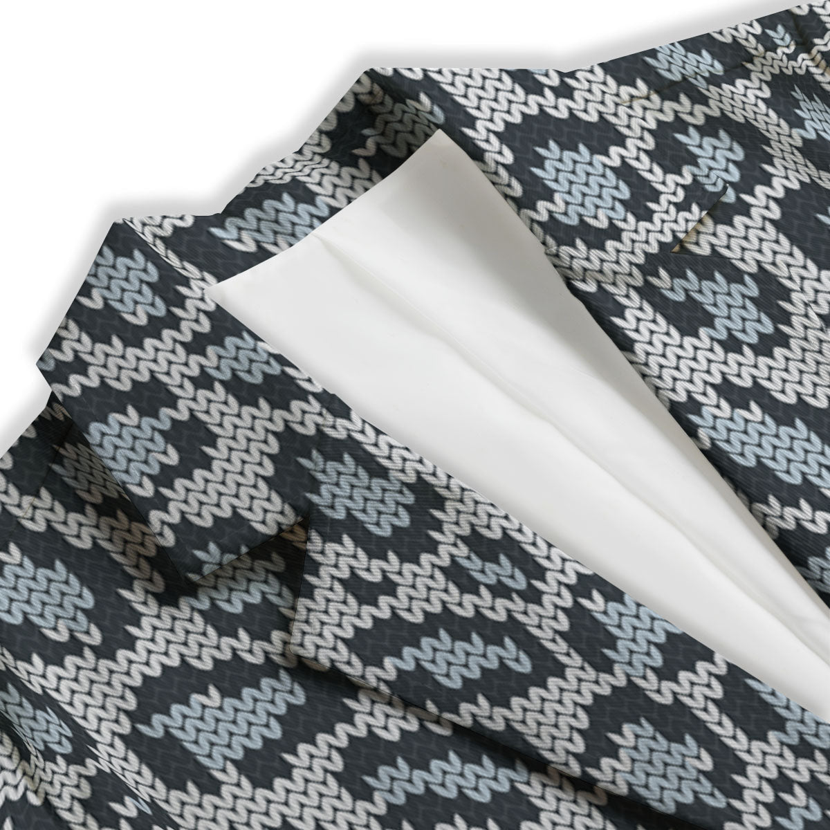 Knitted Snow Leopard Print Pattern Women's Blazer-grizzshop