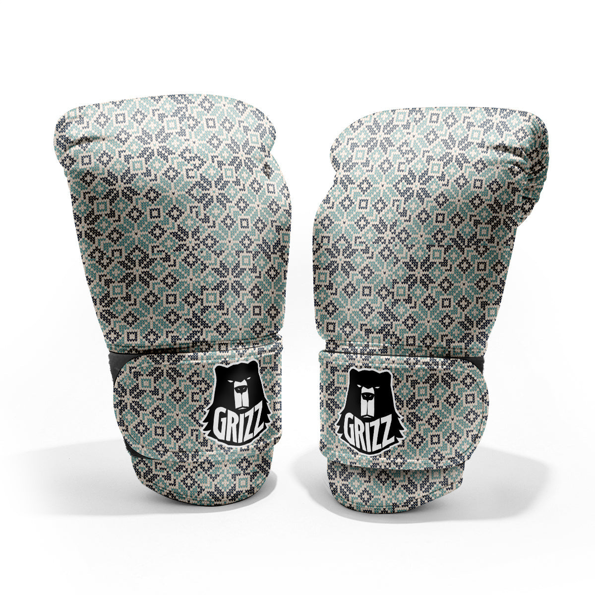 Knitted Snow Print Pattern Pro Boxing Glove