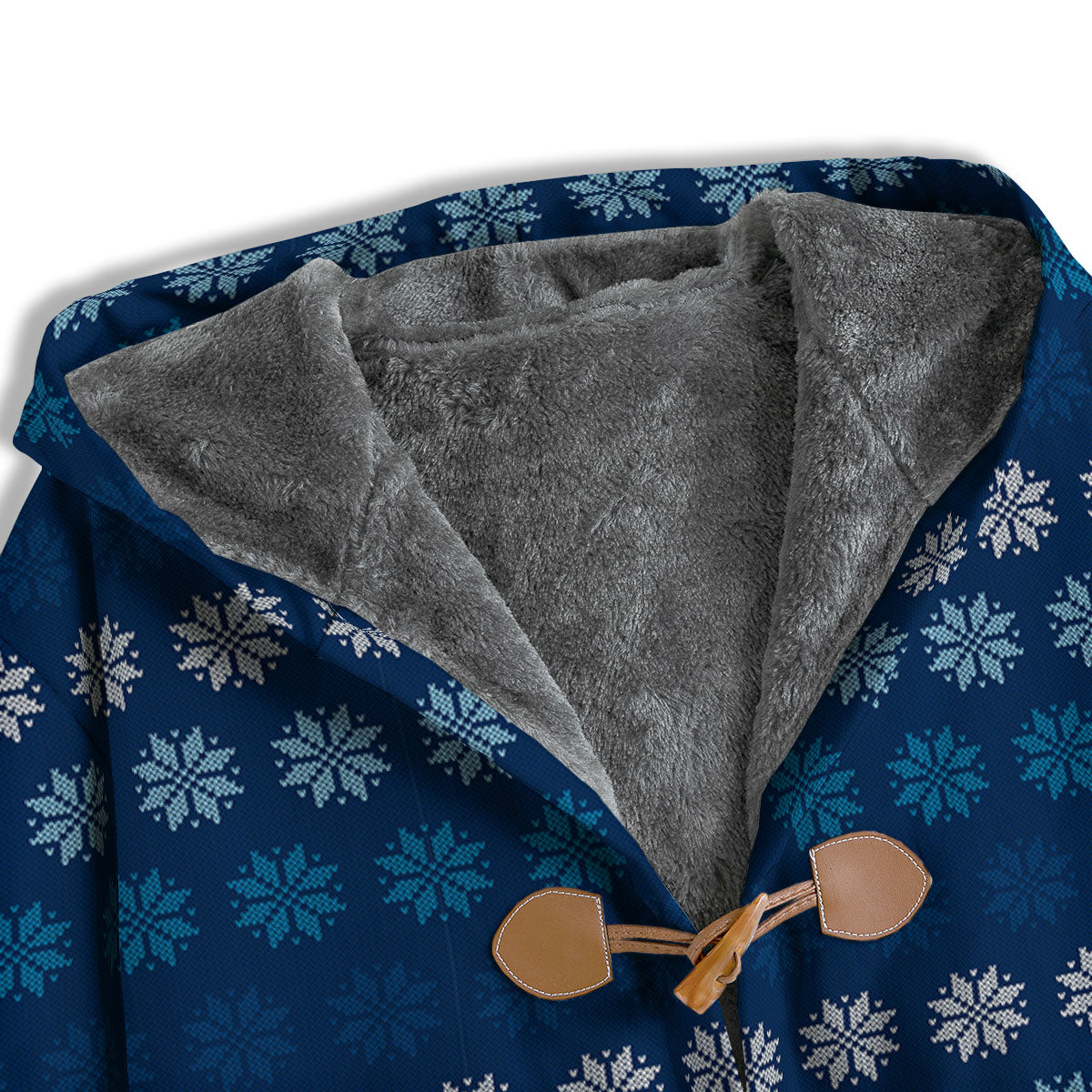 Knitted Snowflakes Print Pattern Men's Windbreaker Jacket-grizzshop