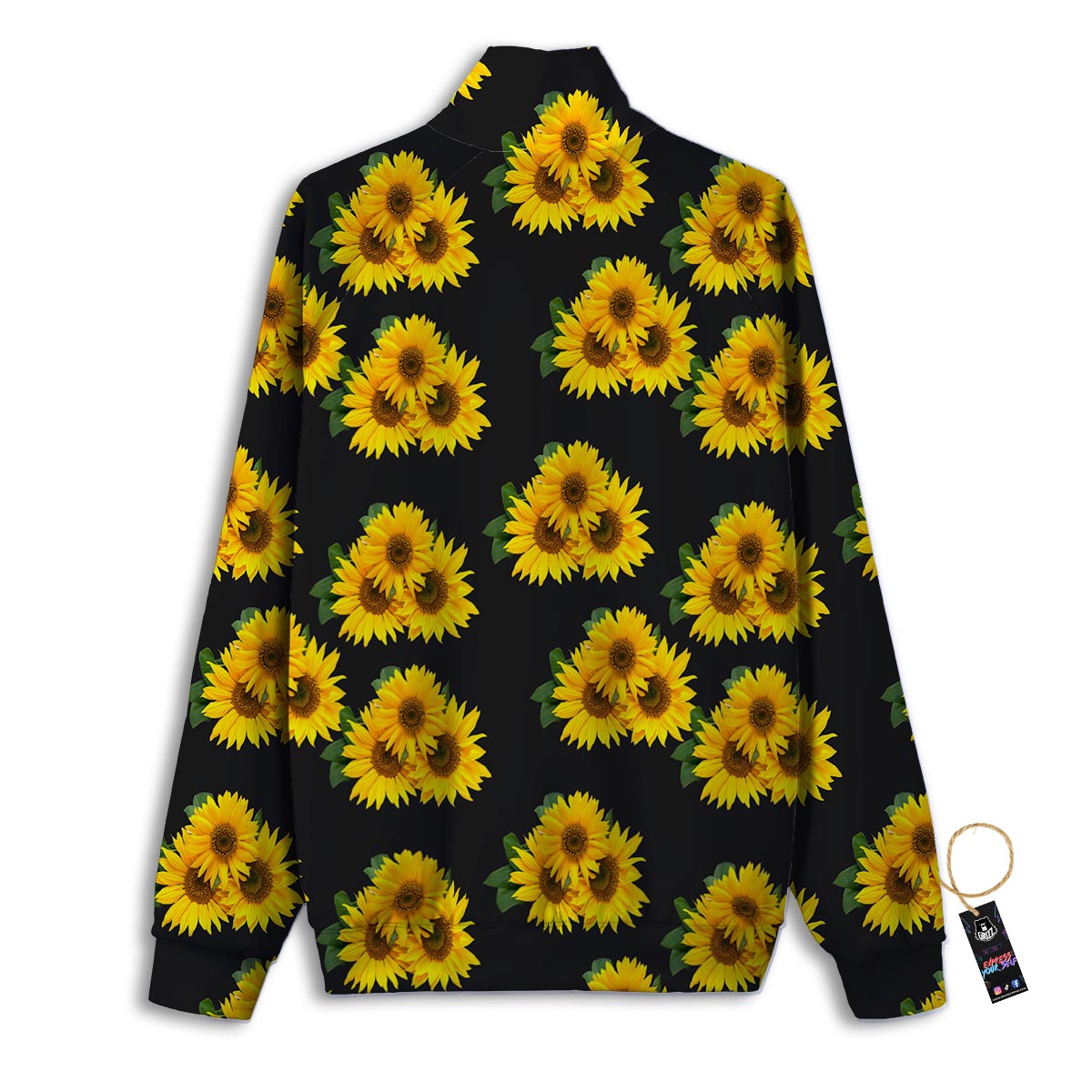 Knitted Squirrel Print Pattern Track Jacket-grizzshop