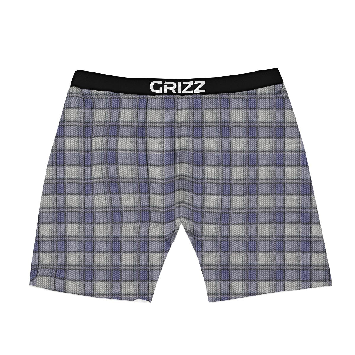 Knitted Tartan Print Pattern Boxer Briefs-grizzshop