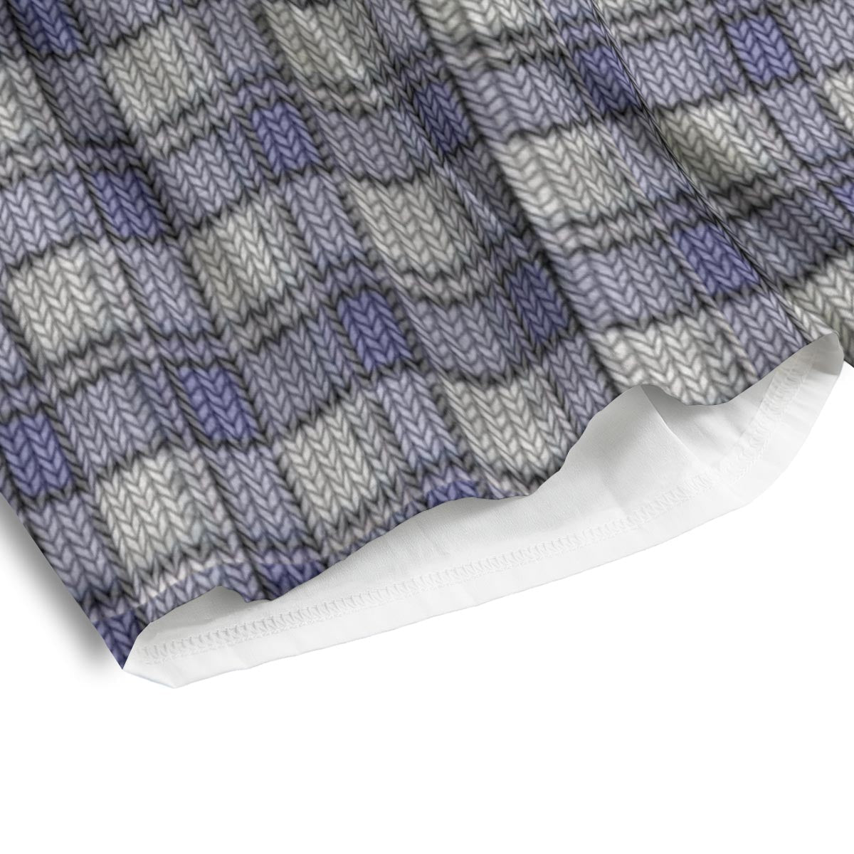 Knitted Tartan Print Pattern Men's Athletic Shorts