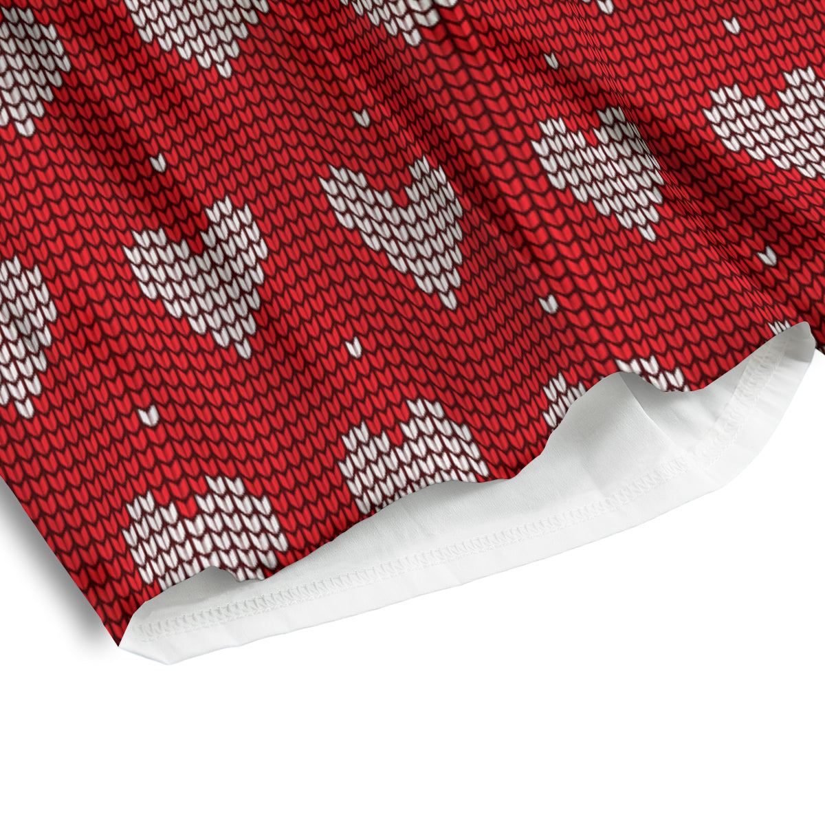 Knitted Valentine's Day Print Pattern Men's Athletic Shorts
