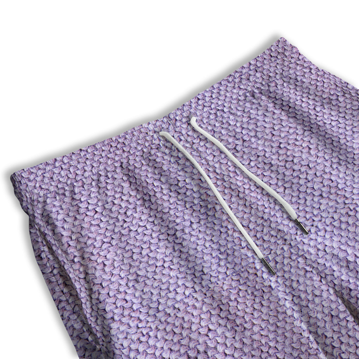 Knitted Violet Print Pattern Men's Athletic Shorts