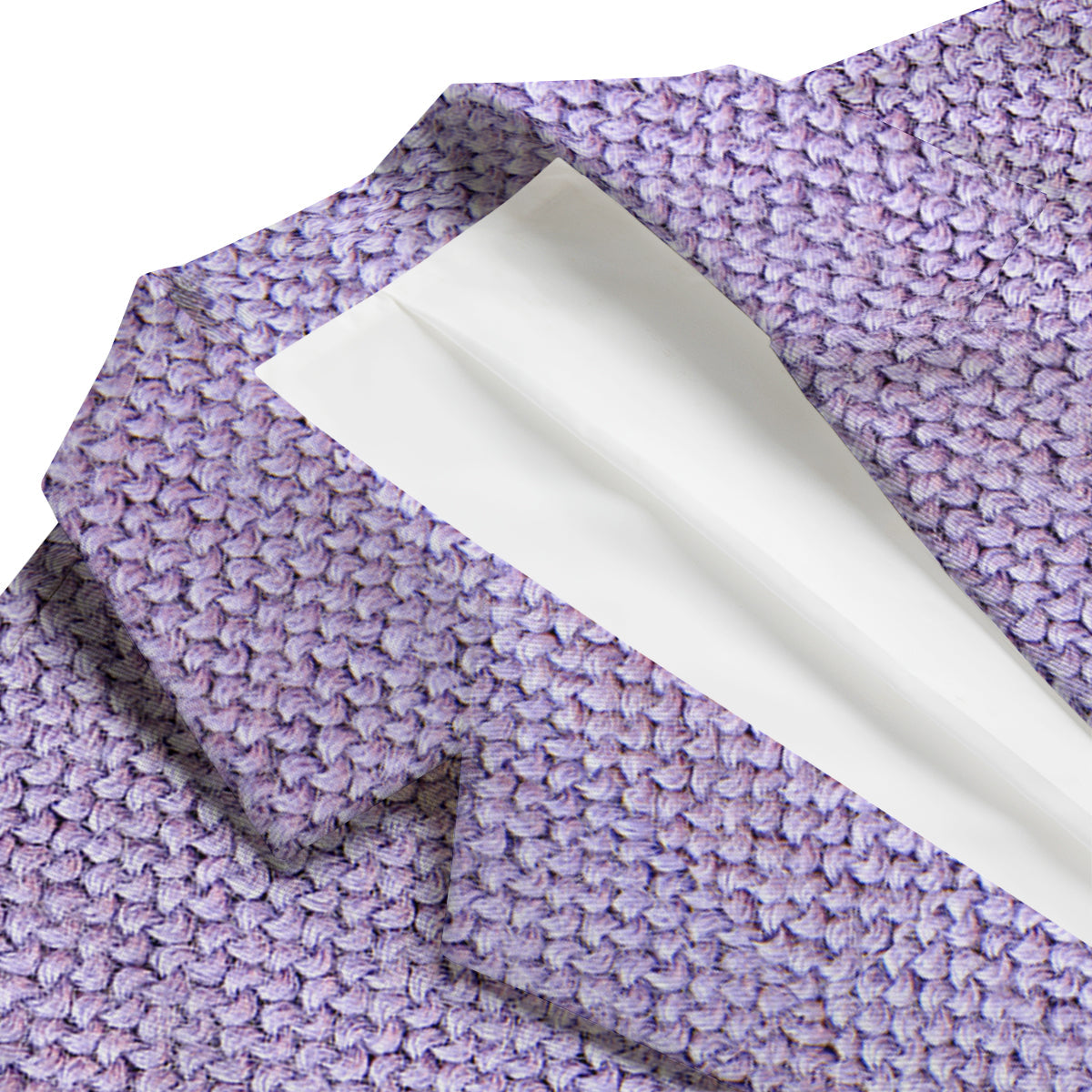 Knitted Violet Print Pattern Men's Blazer-grizzshop