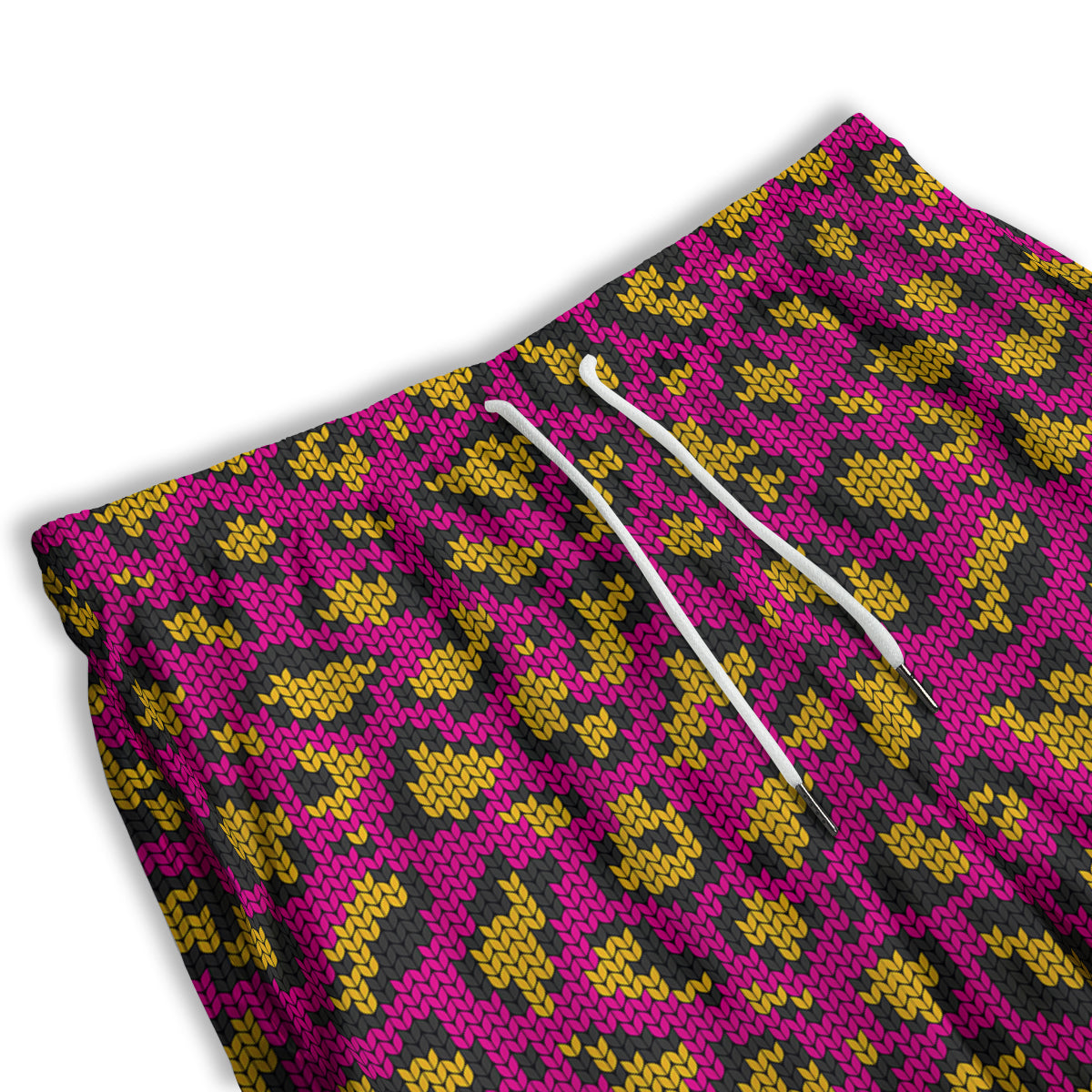 Knitted Wild Pink Leopard Print Pattern Men's Athletic Shorts