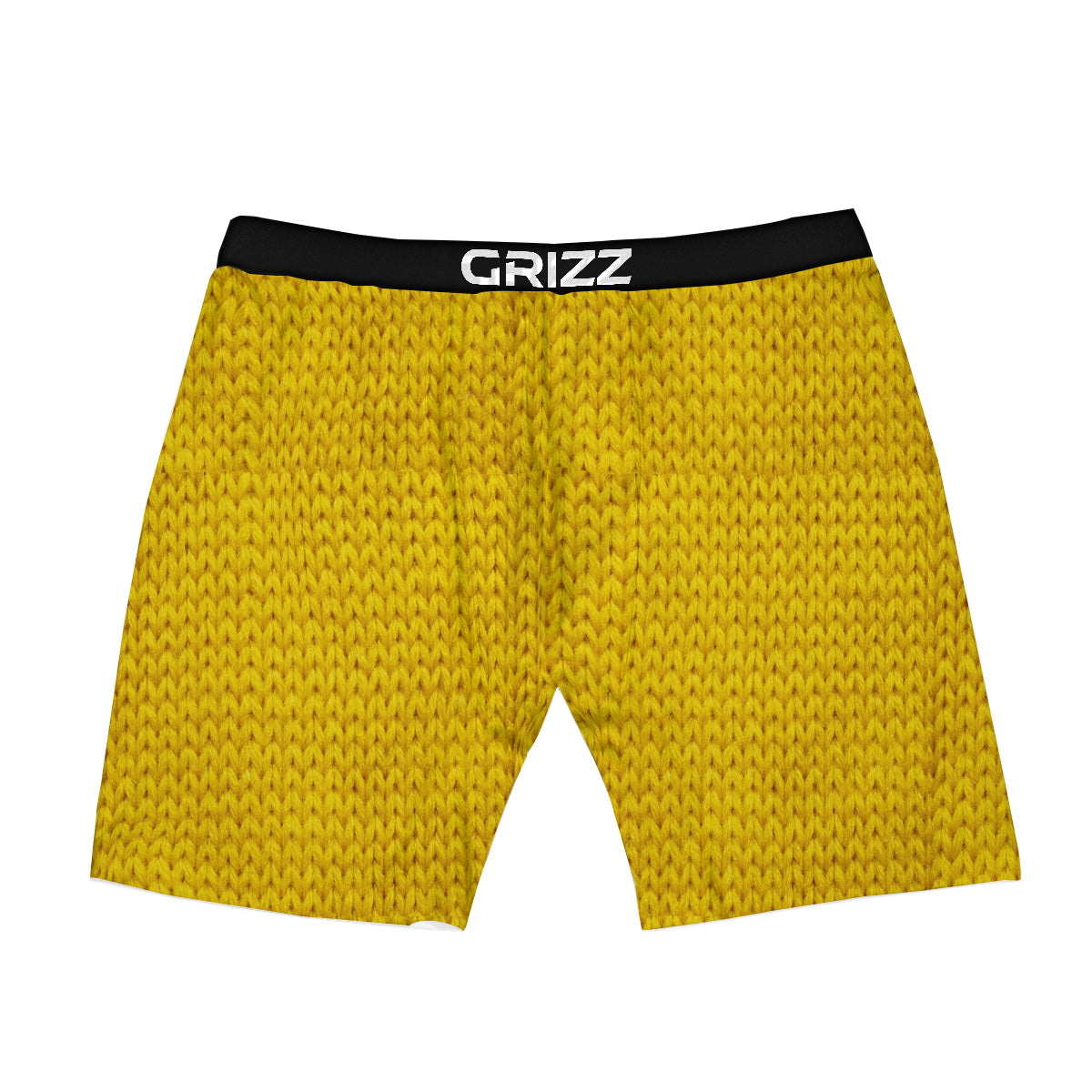 Knitted Yellow Print Pattern Boxer Briefs-grizzshop
