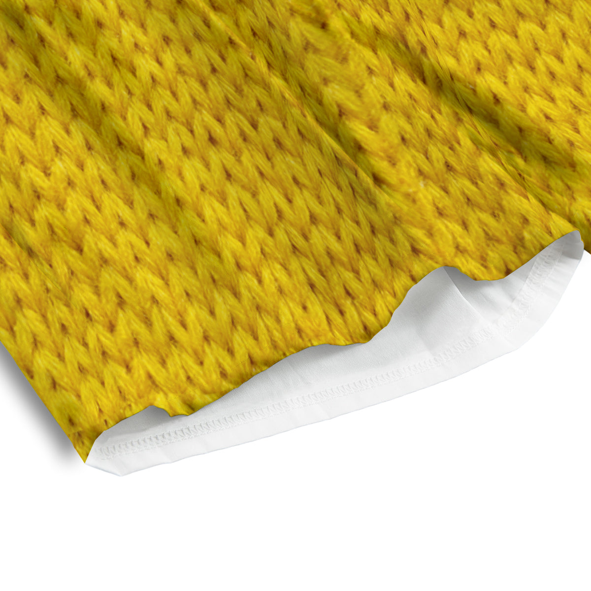 Knitted Yellow Print Pattern Men's Athletic Shorts
