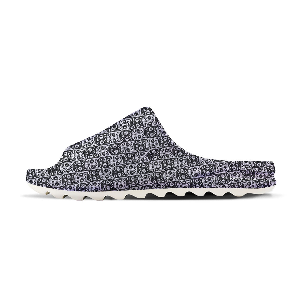 Knitted Black Cat Print Pattern Sandals-grizzshop