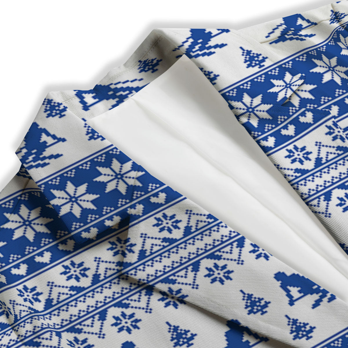 Knitting Winter Ski Print Pattern Women's Blazer-grizzshop