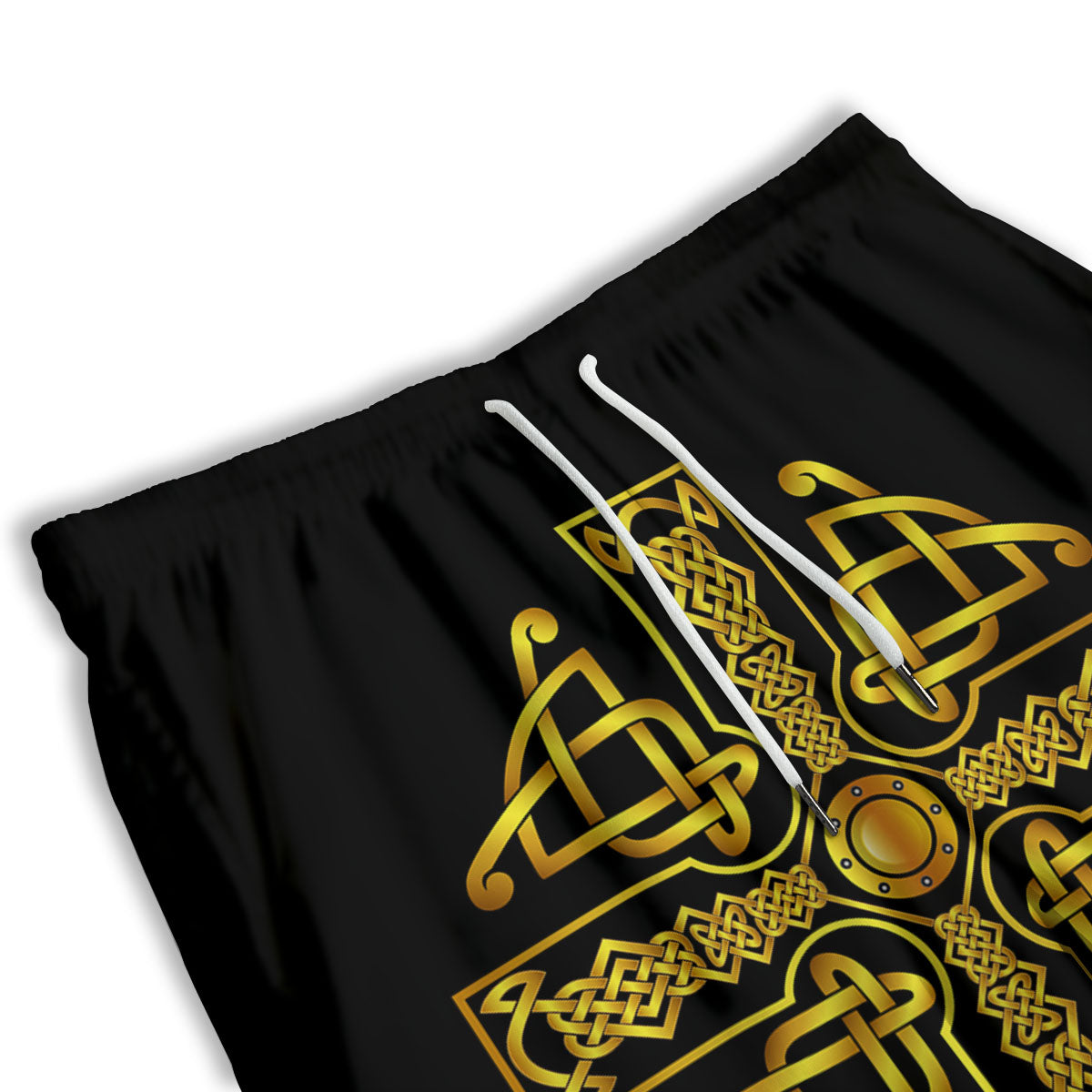Maple Leaves Orange Print Pattern Men's Athletic Shorts