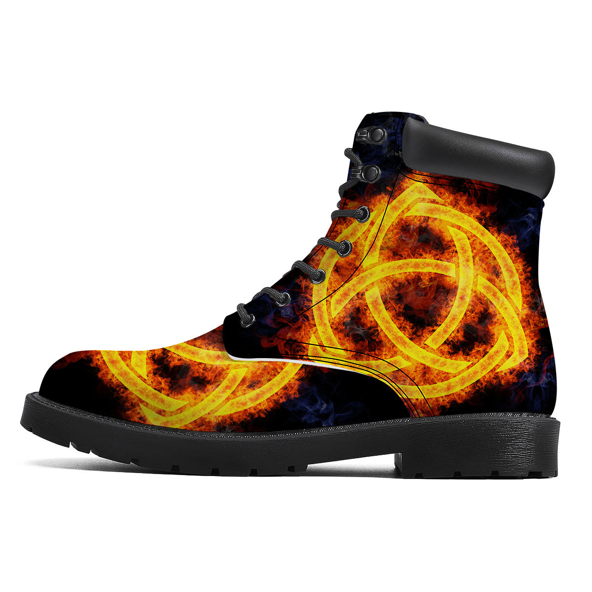 Knot Fire Celtic Print Boots-grizzshop