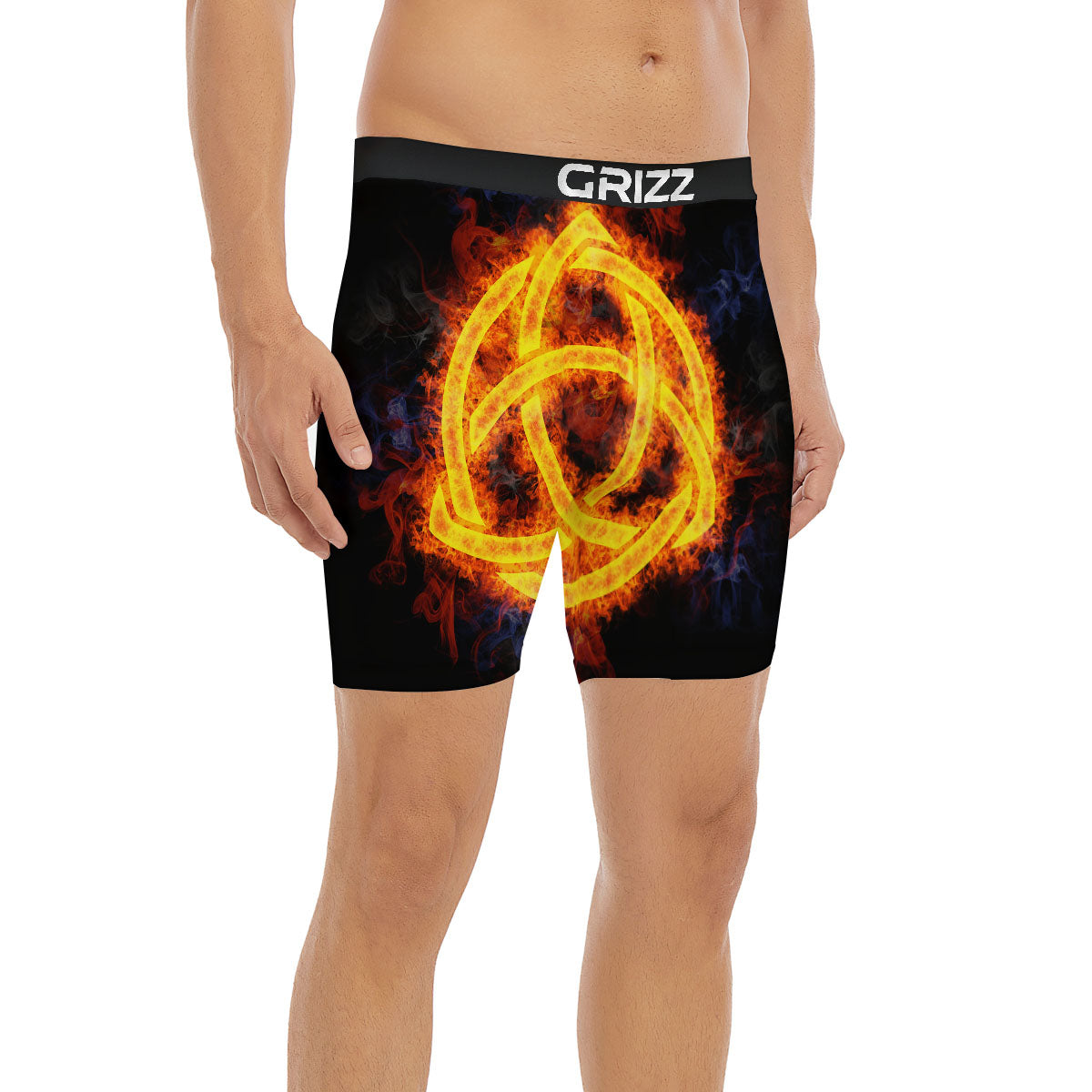 Knot Fire Celtic Print Boxer Briefs-grizzshop