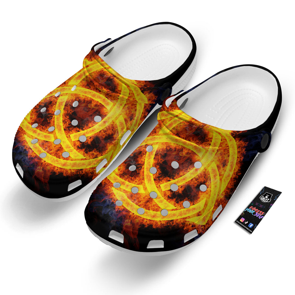 Knot Fire Celtic Print Clog-grizzshop