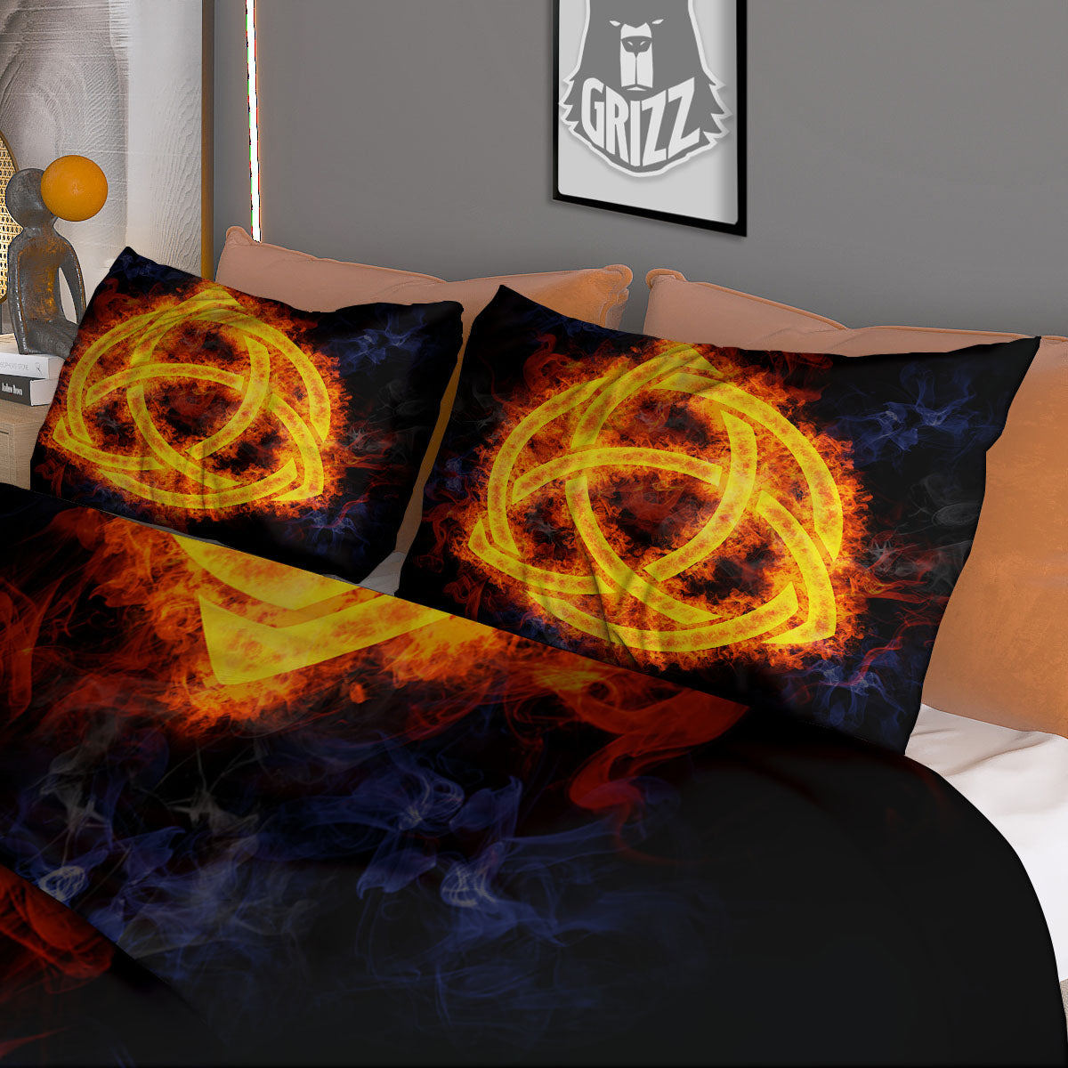 Knot Fire Celtic Print Duvet Cover Bedding Set