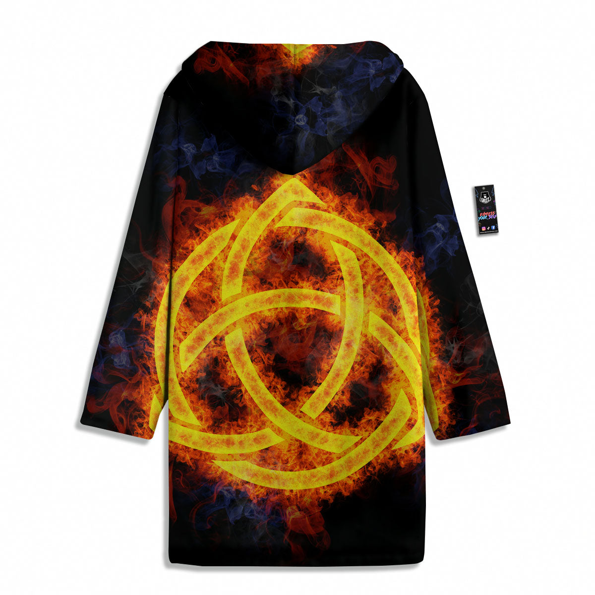 Knot Fire Celtic Print Men's Windbreaker Jacket-grizzshop