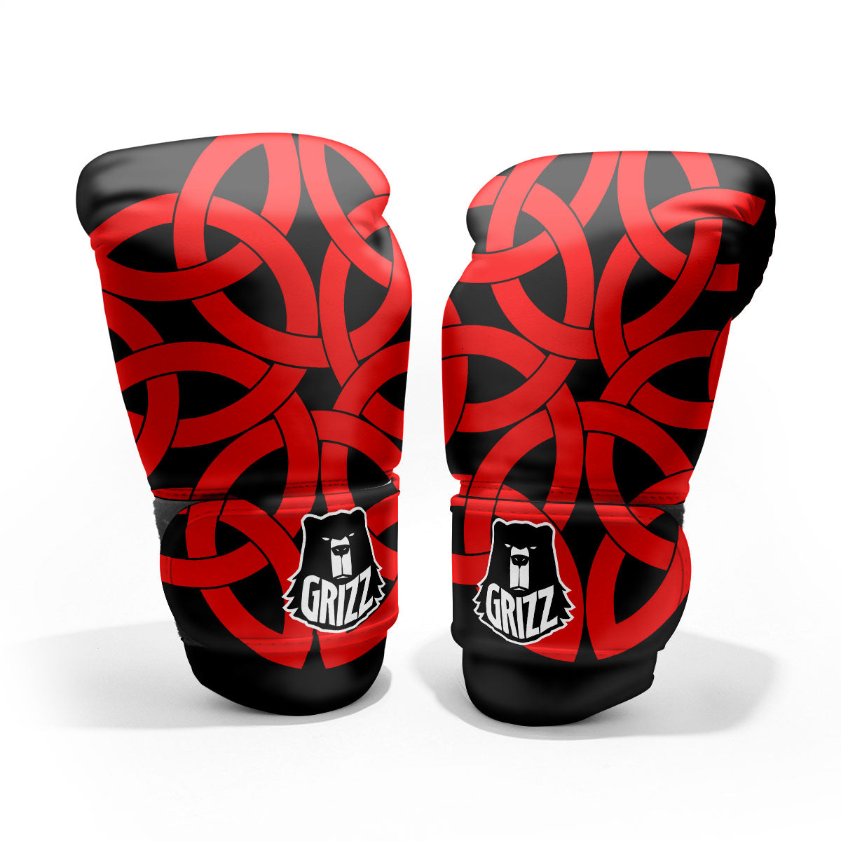 Knot Red Celtic Print Pro Boxing Glove