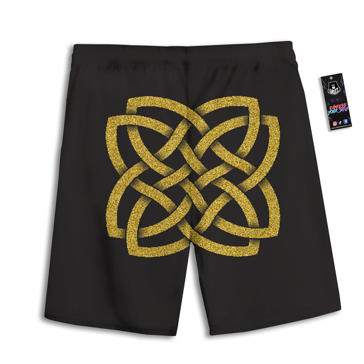 Marble Ice Blue Print Men's Athletic Shorts