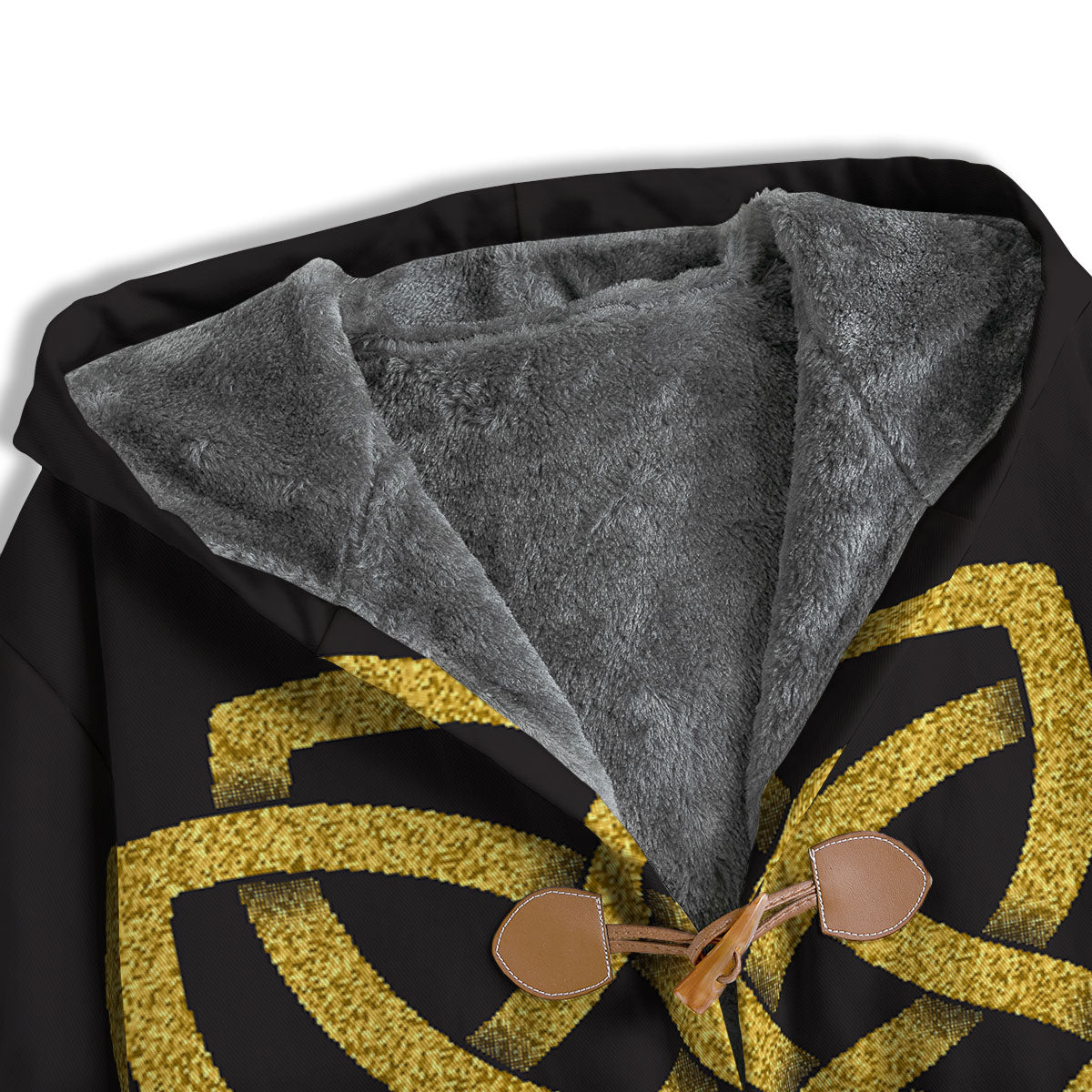 Knot Symbol Gold Celtic Print Men's Windbreaker Jacket-grizzshop