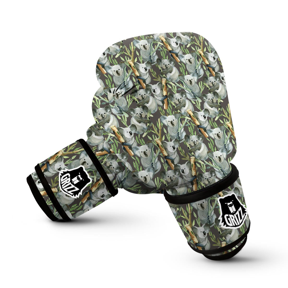 Koala Bamboo Pattern Print Boxing Gloves-grizzshop