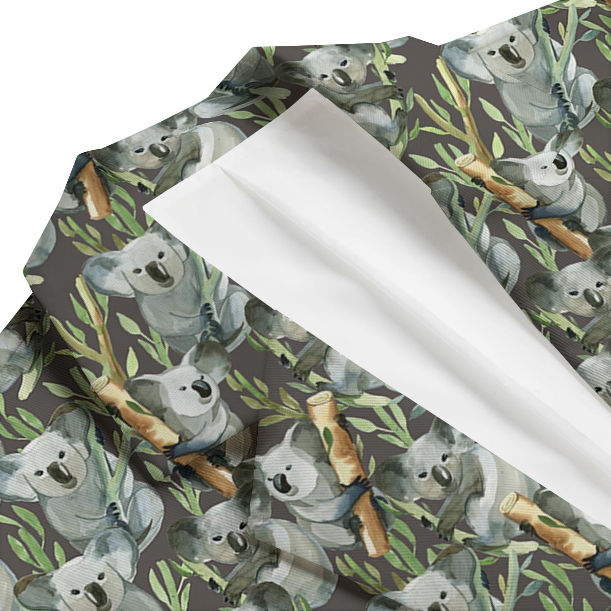 Koala Bamboo Pattern Print Men's Blazer-grizzshop