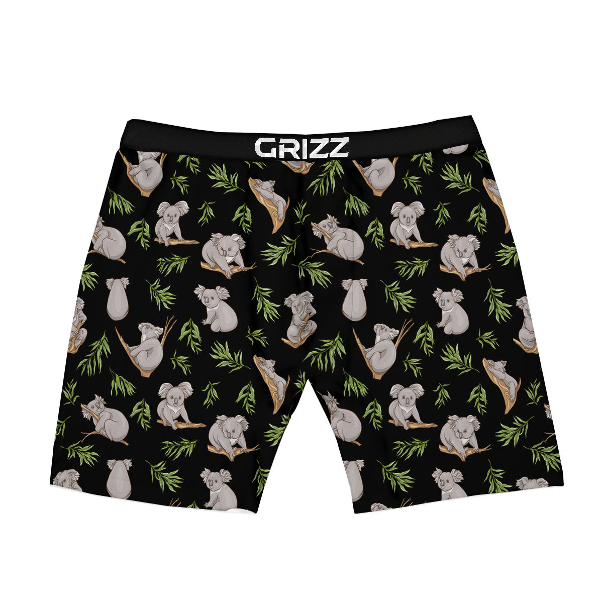 Koala Bear Black Print Pattern Boxer Briefs-grizzshop