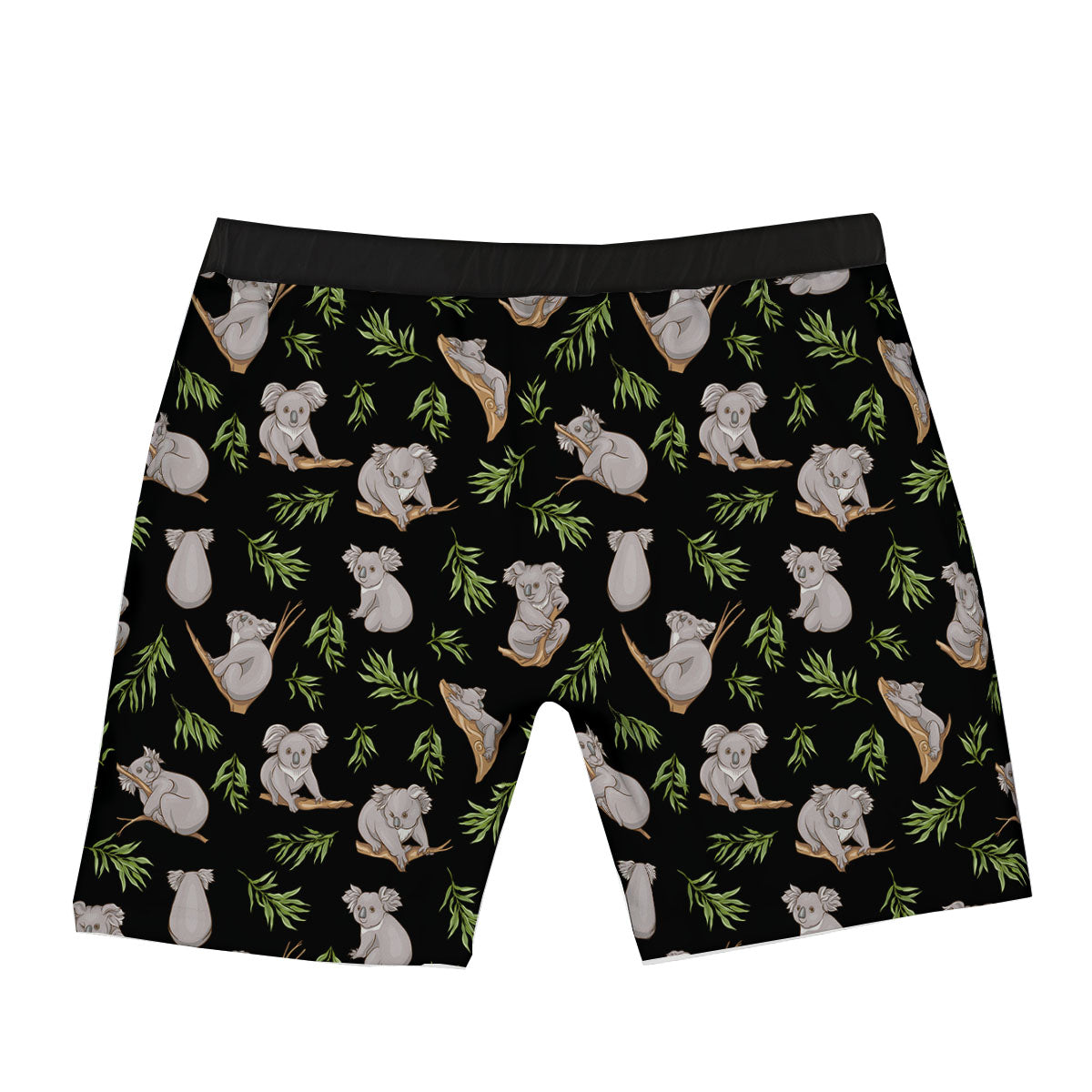 Koala Bear Black Print Pattern Boxer Briefs-grizzshop