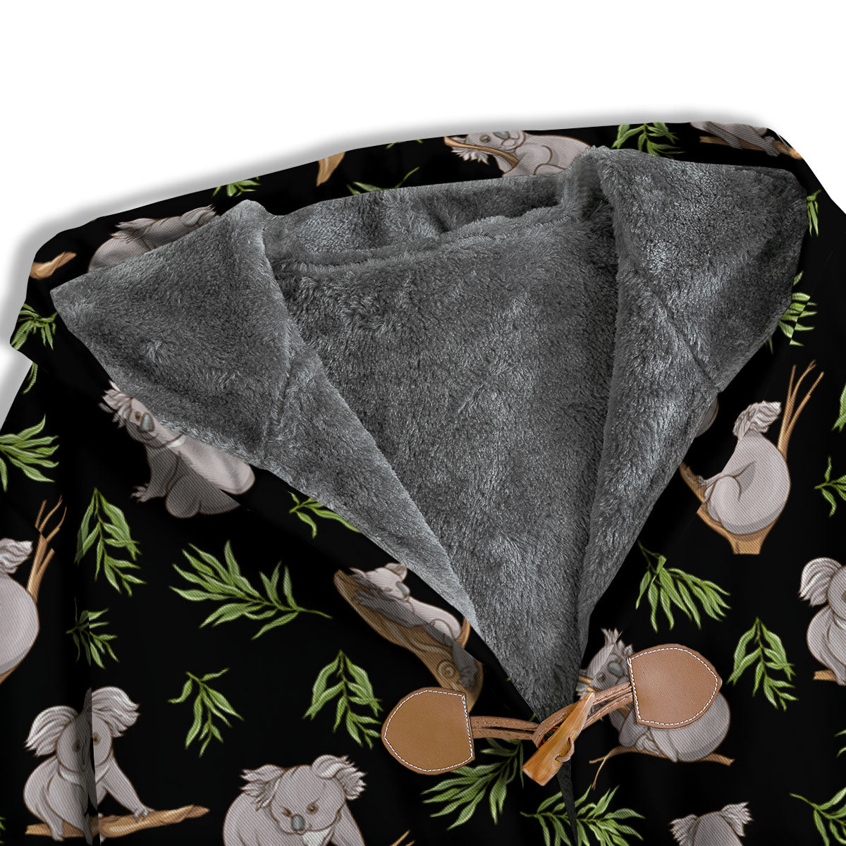 Koala Bear Black Print Pattern Men's Windbreaker Jacket-grizzshop