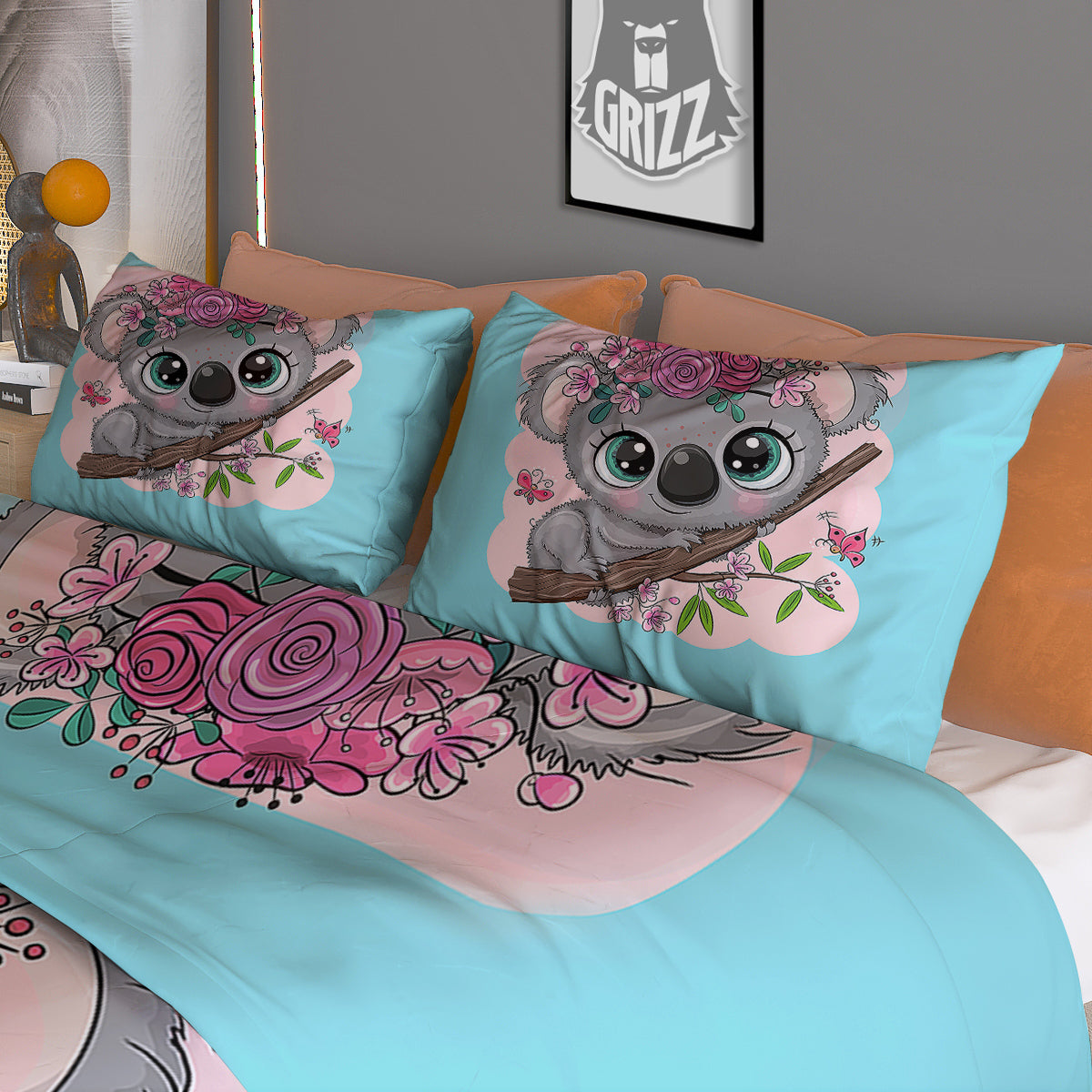 Koala Cute Print Duvet Cover Bedding Set