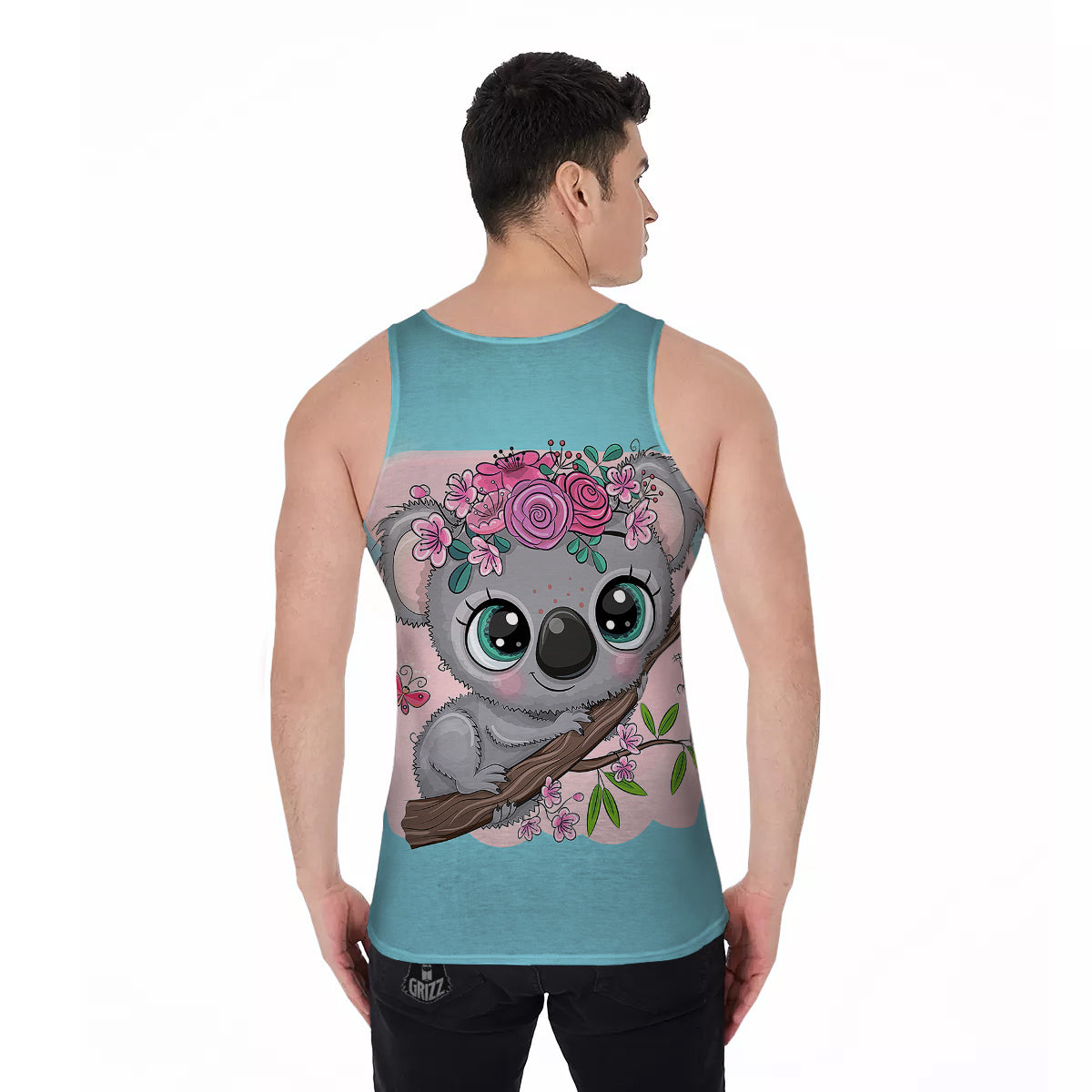 Koala Cute Print Men's Tank Top-grizzshop
