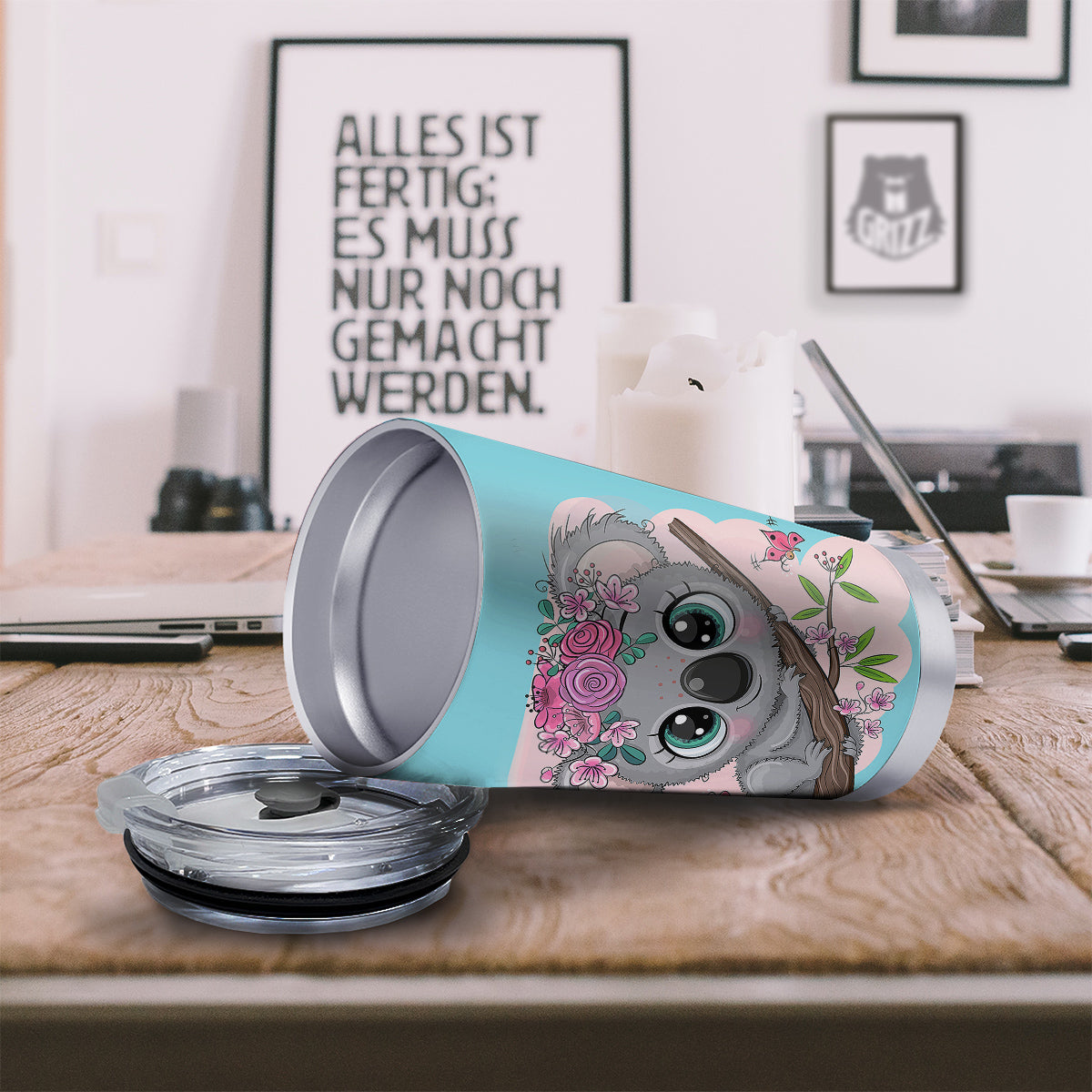 Koala Cute Print Tumbler-grizzshop
