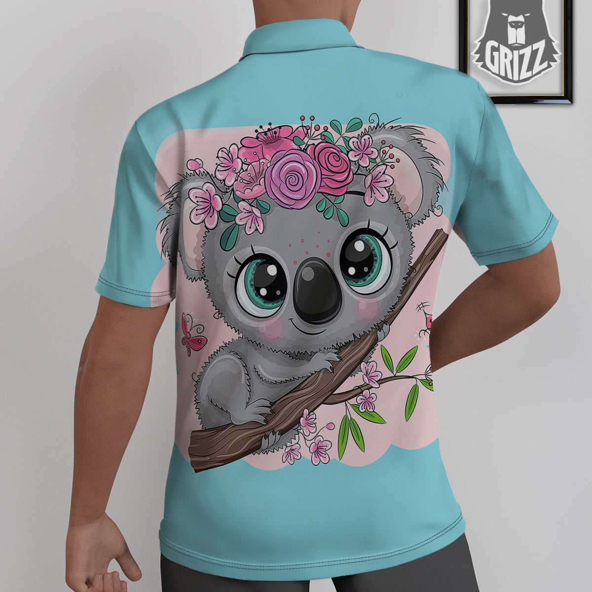 Koala Cute Print Untucked Shirts-grizzshop