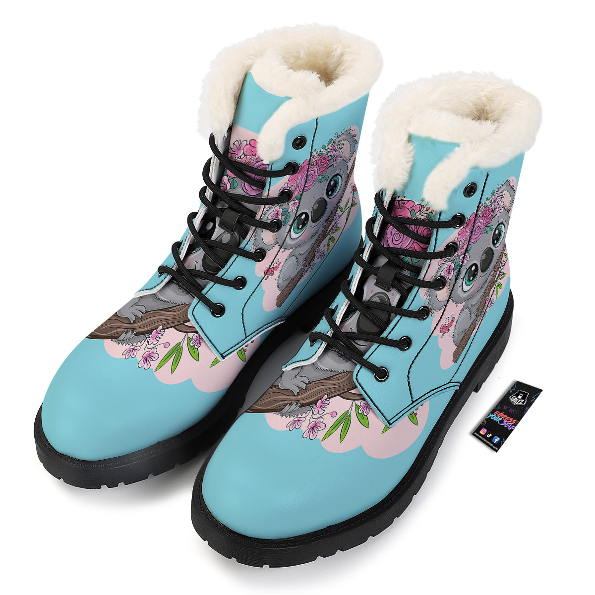 Koala Cute Print Winter Boots-grizzshop