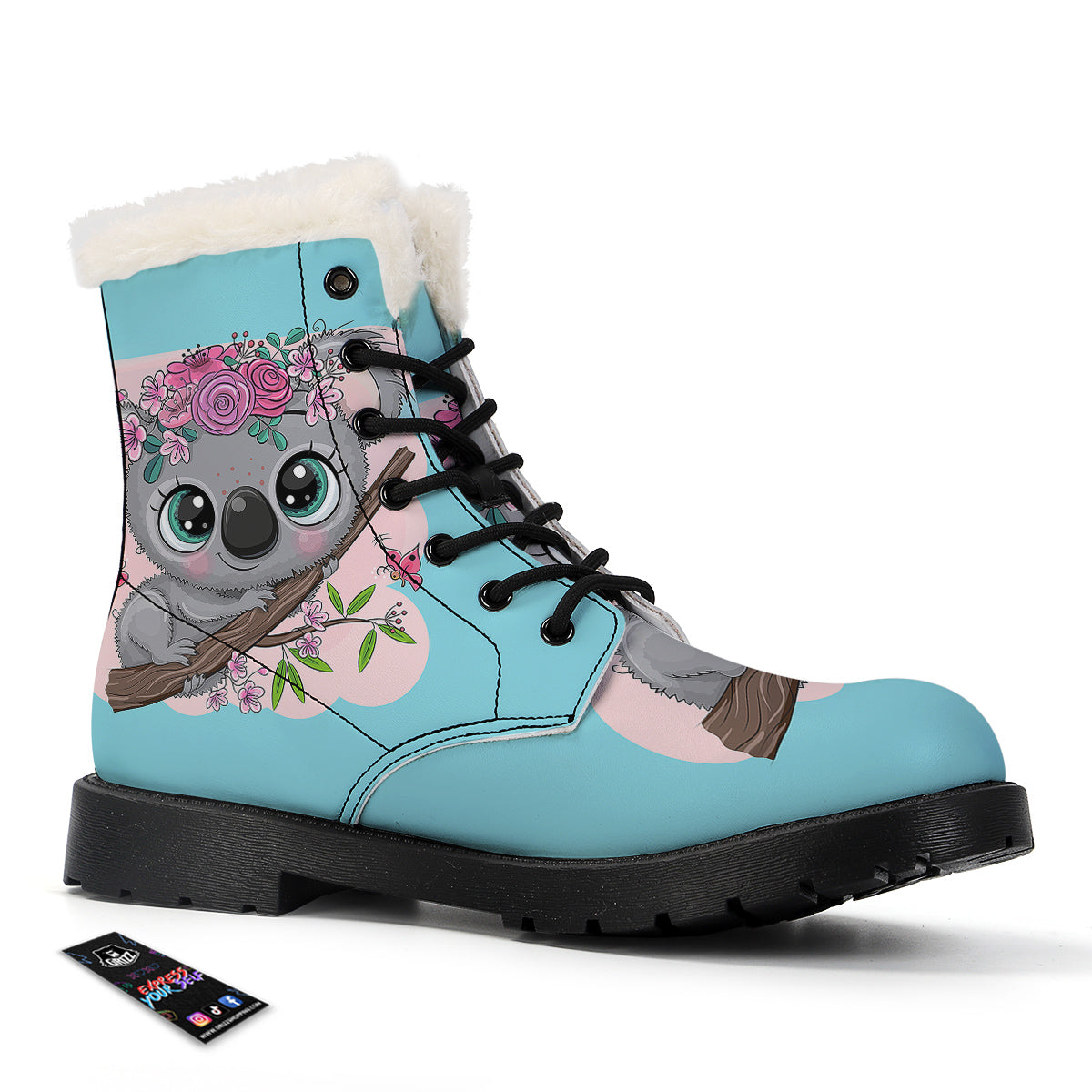 Koala Cute Print Winter Boots-grizzshop
