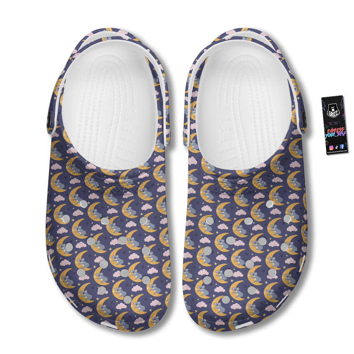 Koala Good Night Print Pattern Clog-grizzshop