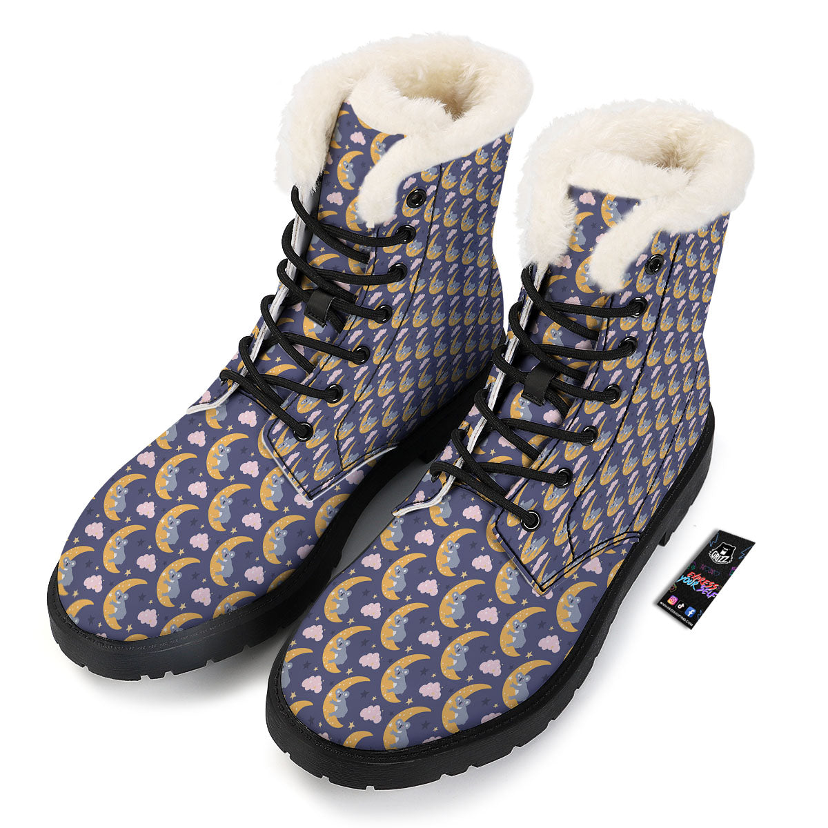 Koala Good Night Print Pattern Winter Boots-grizzshop