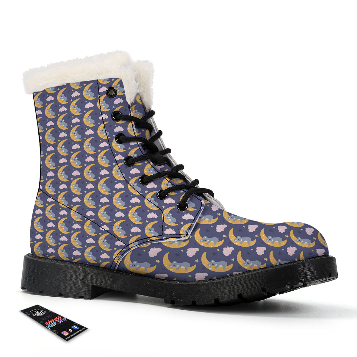 Koala Good Night Print Pattern Winter Boots-grizzshop