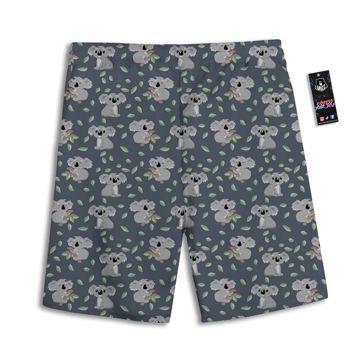 Mask Japanese Samurai Print Men's Athletic Shorts