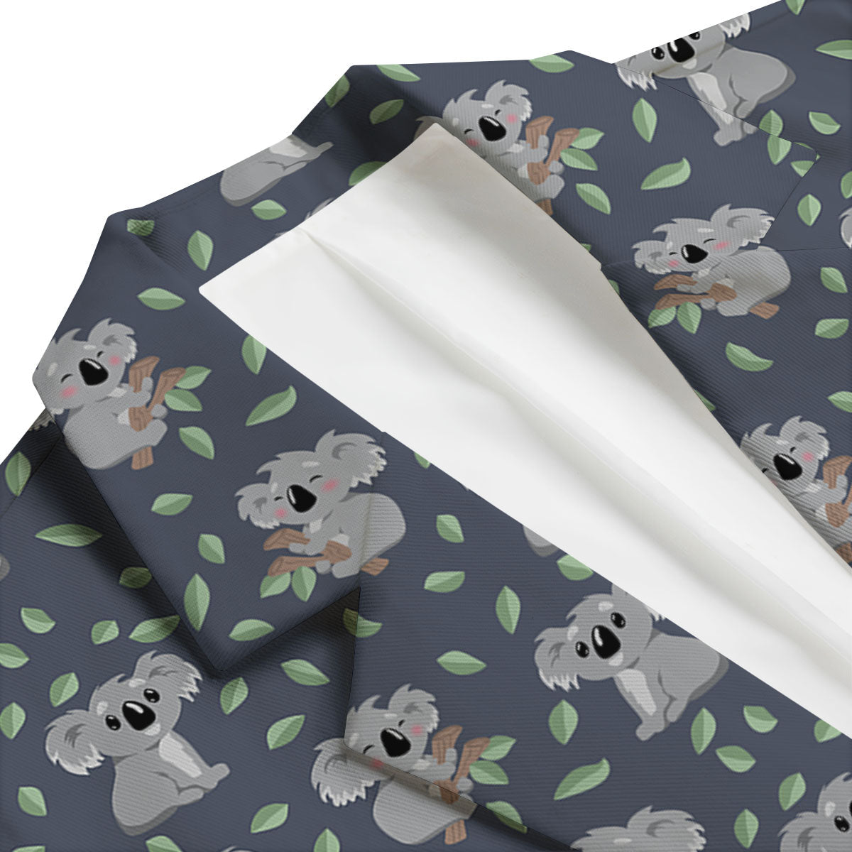 Koala Grey Print Pattern Men's Blazer-grizzshop