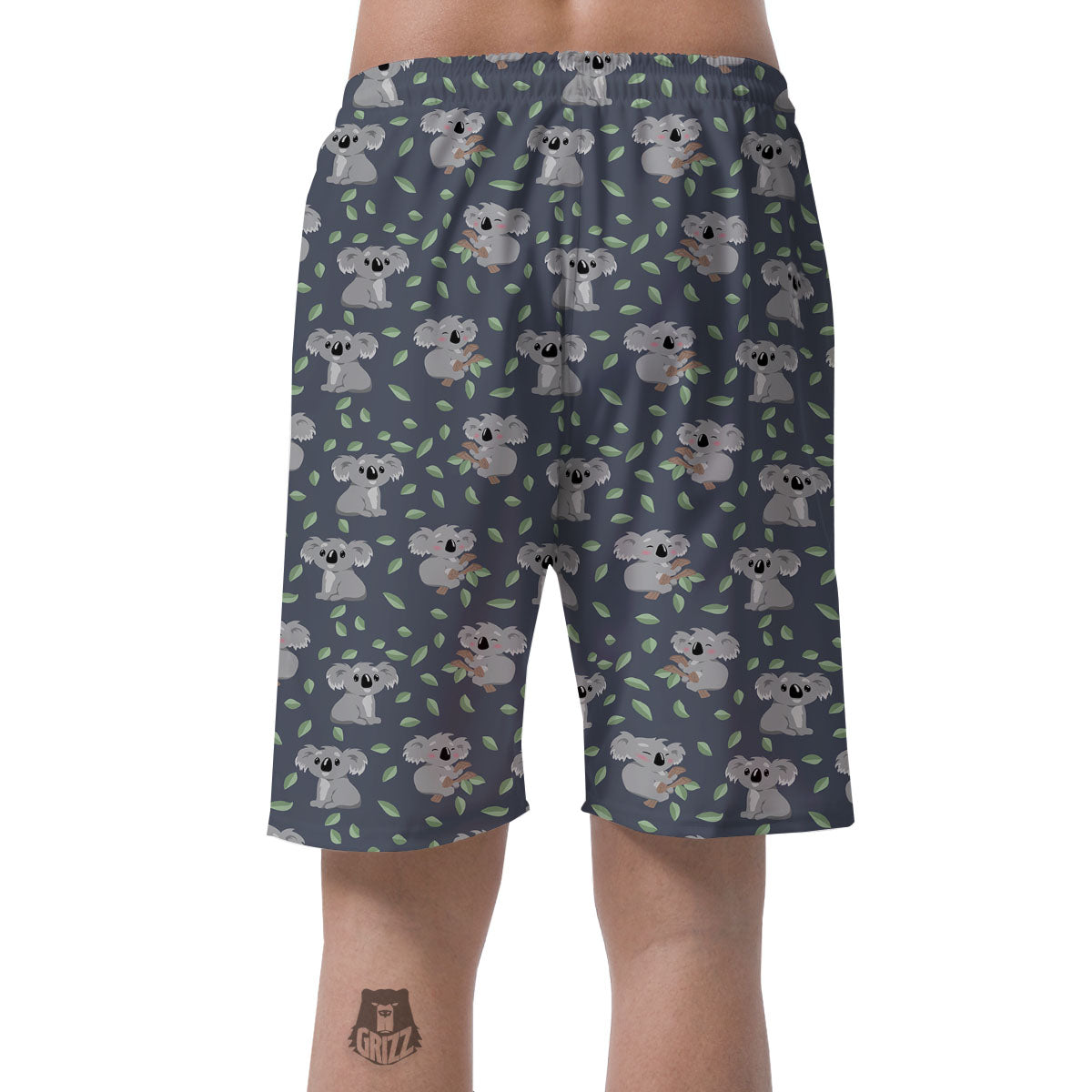 Koala Grey Print Pattern Men's Shorts-grizzshop