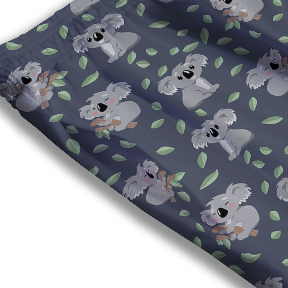 Koala Grey Print Pattern Mesh Shorts-grizzshop