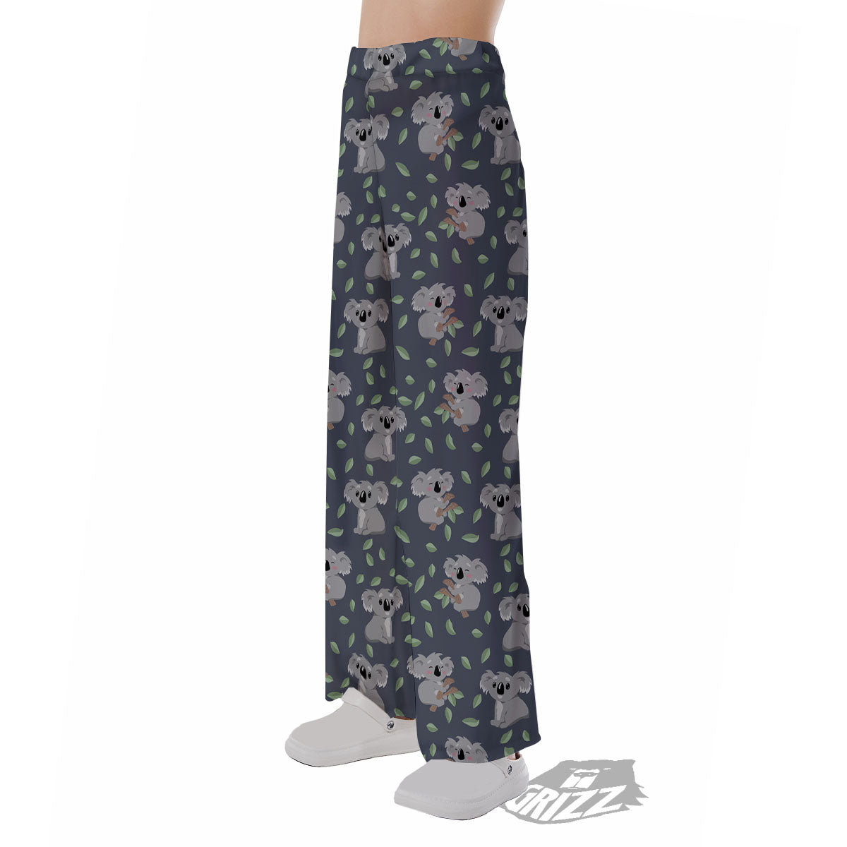 Koala Grey Print Pattern Pajama Pants-grizzshop