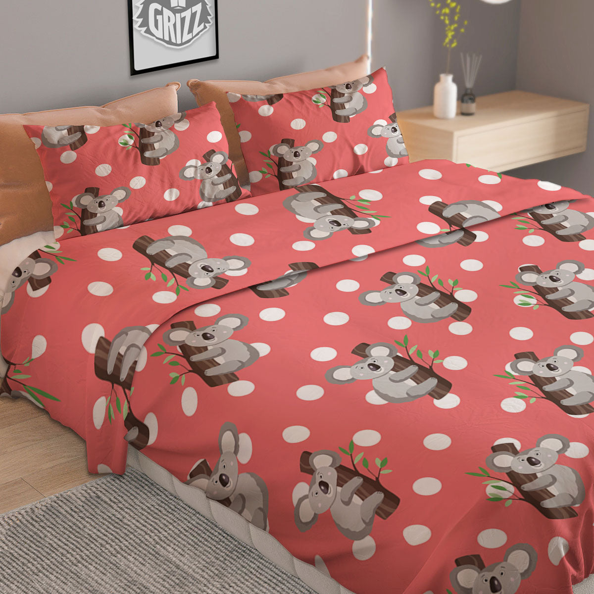 Lavender Watercolor Print Pattern Duvet Cover Bedding Set