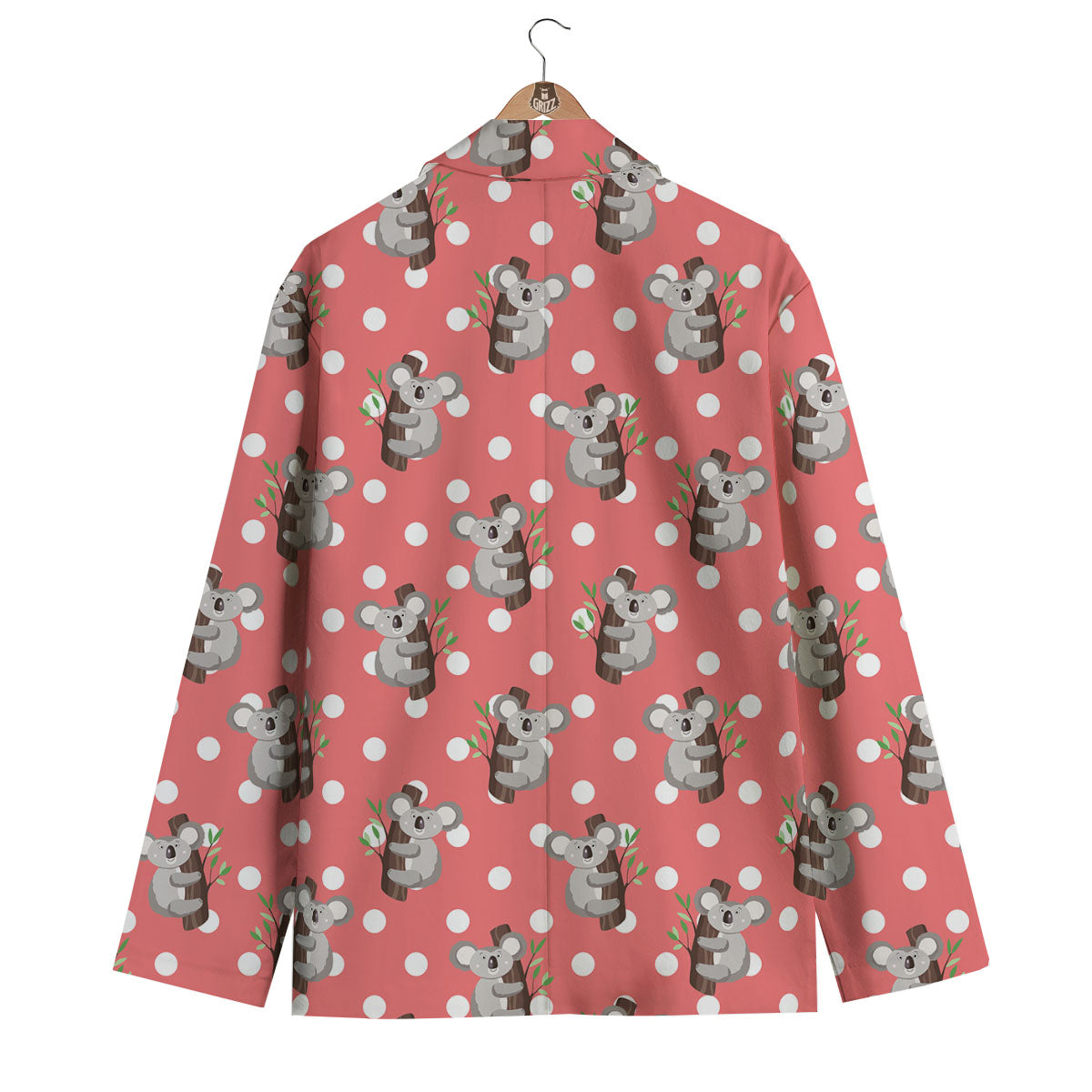 Koala Polka Dot Print Pattern Men's Blazer-grizzshop