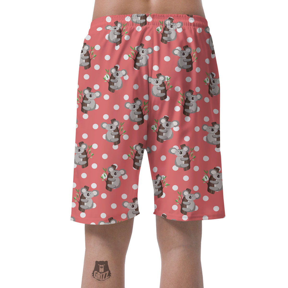 Koala Polka Dot Print Pattern Men's Shorts-grizzshop